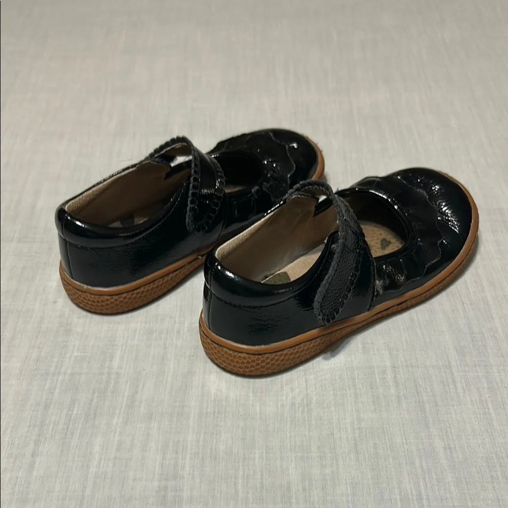 Livie & Luca Black Kids Shoes with Brown Sole